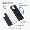 Kalibri iPhone 15 Pro Θήκη Σιλικόνης με MagSafe / Stand - Dark Blue