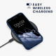 KW iPhone 15 Pro Max Θήκη Σιλικόνης Rubber TPU με MagSafe - Navy Blue