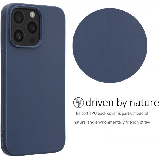 Kalibri iPhone 15 Pro Max Θήκη Σιλικόνης TPU με Ανακυκλώσιμο και Βιοδιασπώμενο Υλικό - Dark Blue