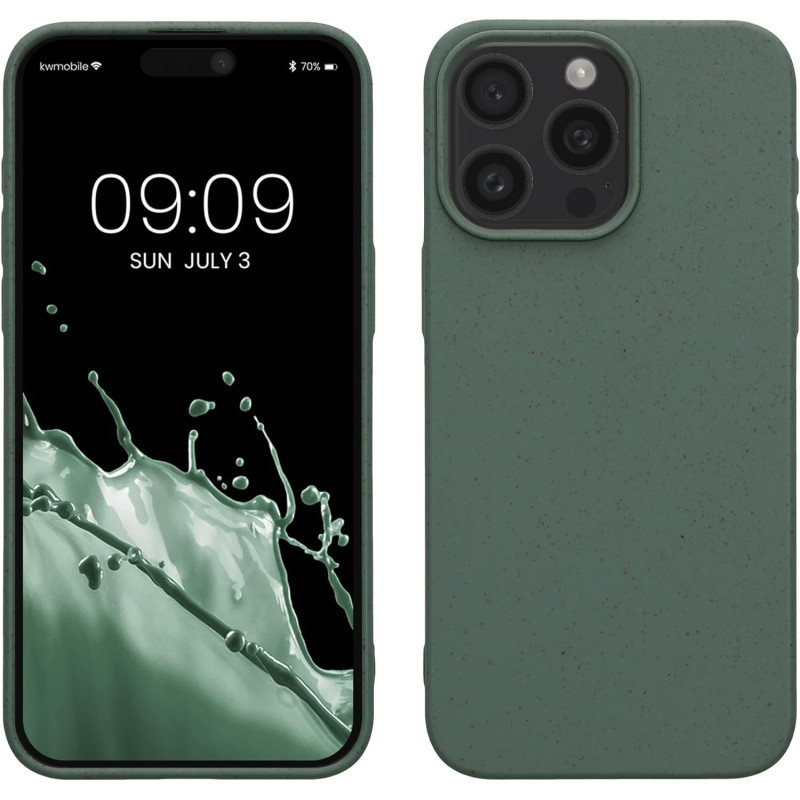 Kalibri iPhone 15 Pro Max Θήκη Σιλικόνης TPU με Ανακυκλώσιμο και Βιοδιασπώμενο Υλικό - Forest Green