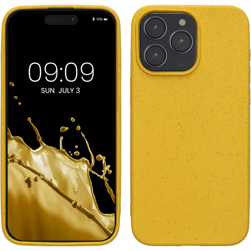 Kalibri iPhone 15 Pro Max Θήκη Σιλικόνης TPU με Ανακυκλώσιμο και Βιοδιασπώμενο Υλικό - Yellow