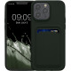 KW iPhone 15 Pro Max Θήκη Σιλικόνης TPU με Υποδοχή για Κάρτα - Dark Green