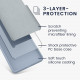 KW iPhone 15 Pro Θήκη Σιλικόνης Rubberized TPU - Light Blue