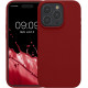 KW iPhone 15 Pro Max Θήκη Σιλικόνης Rubberized TPU - Rhubarb Red