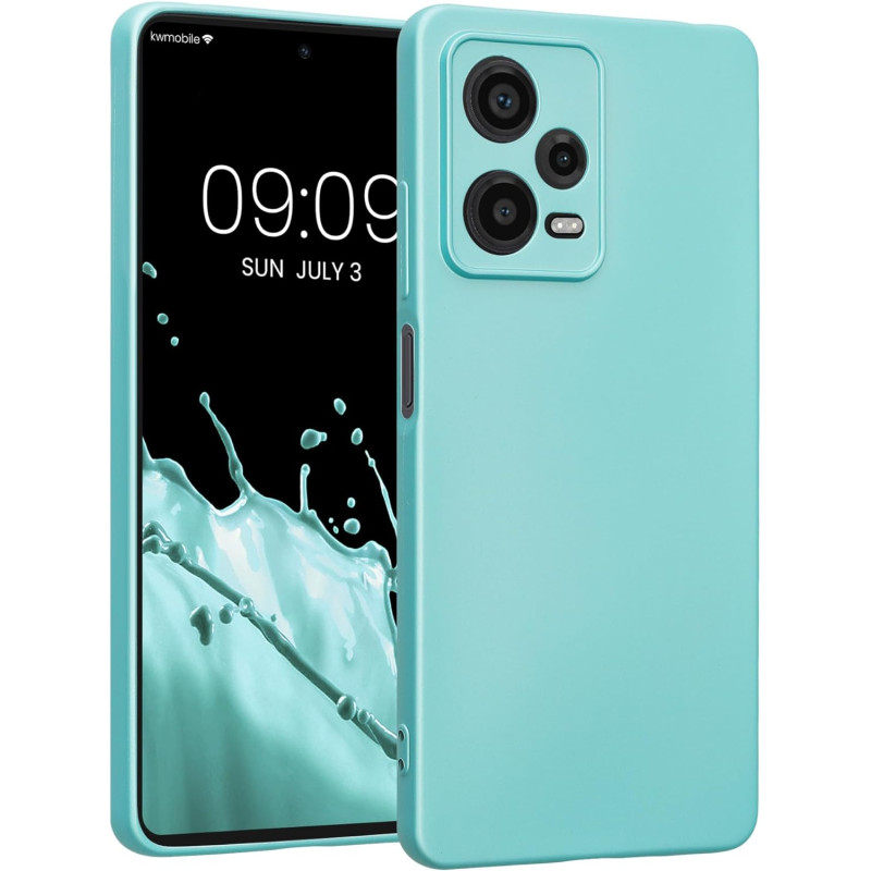 KW Xiaomi Redmi Note 12 Pro 5G Θήκη Σιλικόνης TPU - Metallic Mint Green