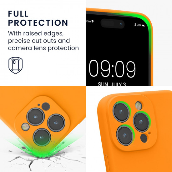 KW iPhone 15 Pro Max Θήκη Σιλικόνης Rubberized TPU - Fruity Orange