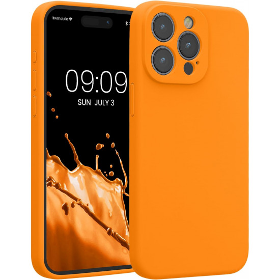 KW iPhone 15 Pro Max Θήκη Σιλικόνης Rubberized TPU - Fruity Orange