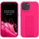 KW iPhone 15 Θήκη Σιλικόνης TPU με Finger Holder - Neon Pink
