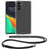 KW Samsung Galaxy S23 FE Θήκη Σιλικόνης TPU με Λουράκι - Διάφανη / Black
