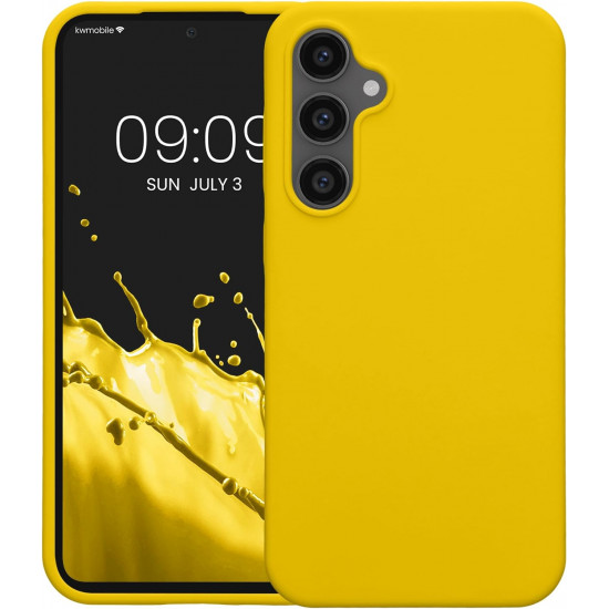 KW Samsung Galaxy S23 FE Θήκη Σιλικόνης Rubberized TPU - Bright Yellow