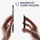 KW iPhone 12 / 13 / 14 / 15 Series Μαγνητική Θήκη για Πιστωτικές Κάρτες από Συνθετικό Δέρμα με Stand - Black