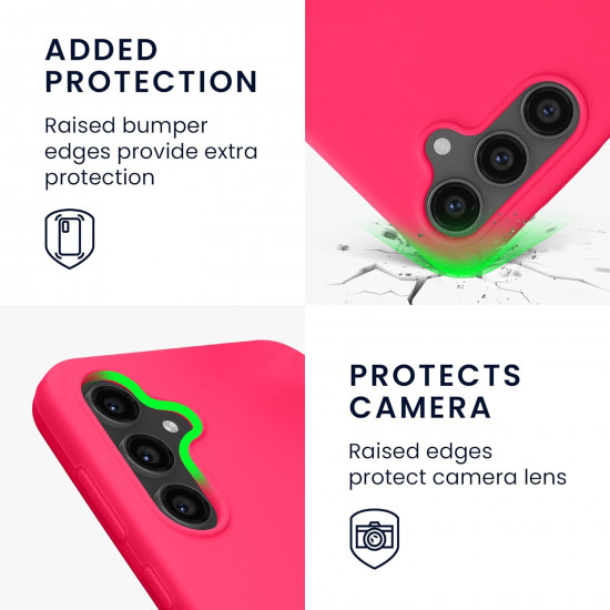 KW Samsung Galaxy S23 FE Θήκη Σιλικόνης Rubberized TPU - Neon Pink