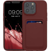 KW iPhone 15 Pro Max Θήκη Σιλικόνης TPU με Υποδοχή για Κάρτα - Tawny Red