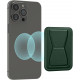 KW iPhone 12 / 13 / 14 / 15 Series Μαγνητική Θήκη για Πιστωτικές Κάρτες από Συνθετικό Δέρμα με Stand - Dark Green
