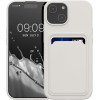 KW iPhone 15 Θήκη Σιλικόνης TPU με Υποδοχή για Κάρτα - White