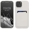 KW iPhone 15 Θήκη Σιλικόνης TPU με Υποδοχή για Κάρτα - White