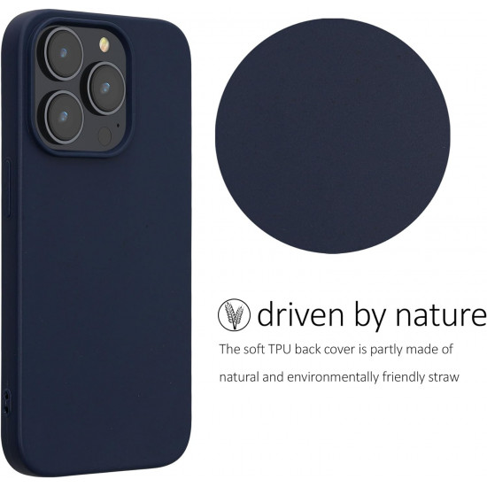 Kalibri iPhone 15 Pro Θήκη Σιλικόνης TPU με Ανακυκλώσιμο και Βιοδιασπώμενο Υλικό - Dark Blue