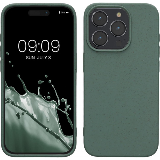 Kalibri iPhone 15 Pro Θήκη Σιλικόνης TPU με Ανακυκλώσιμο και Βιοδιασπώμενο Υλικό - Fir Green