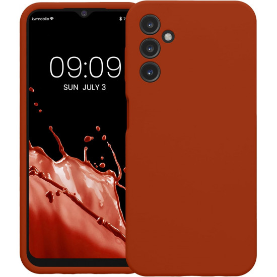 KW Samsung Galaxy A14 5G Θήκη Σιλικόνης Rubberized TPU - Rusty Orange