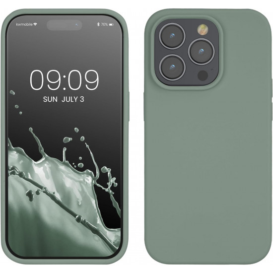 KW iPhone 14 Pro Θήκη Σιλικόνης Rubberized TPU - Rainwashed Green