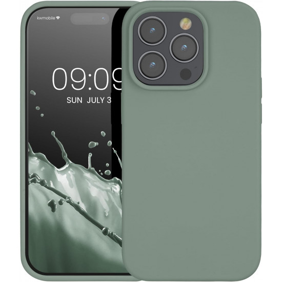KW iPhone 14 Pro Θήκη Σιλικόνης Rubberized TPU - Rainwashed Green