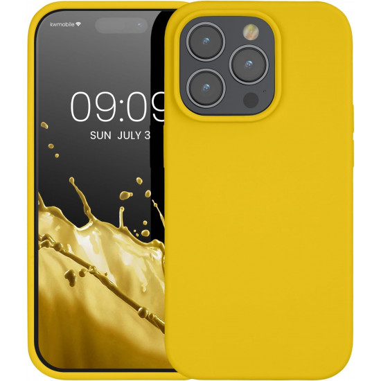 KW iPhone 14 Pro Θήκη Σιλικόνης Rubberized TPU - Bright Yellow