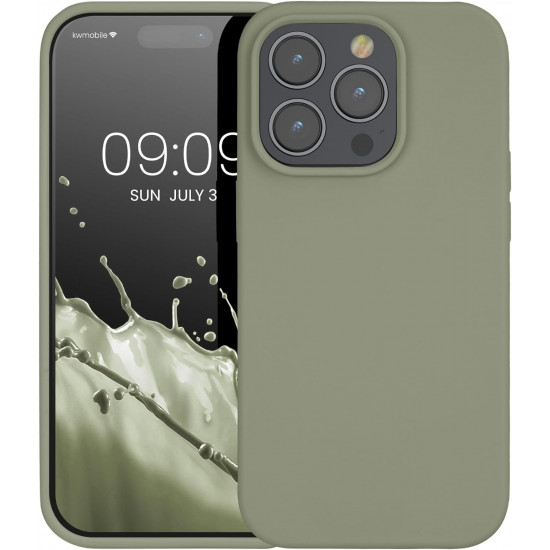 KW iPhone 14 Pro Θήκη Σιλικόνης Rubberized TPU - Grey Green