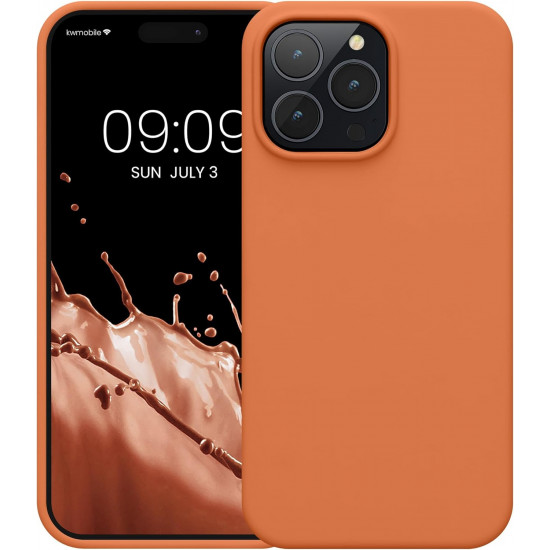 KW iPhone 14 Pro Max Θήκη Σιλικόνης Rubberized TPU - Warm Apricot