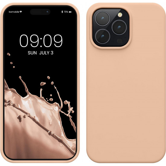 KW iPhone 14 Pro Max Θήκη Σιλικόνης Rubberized TPU - Pastel Peach