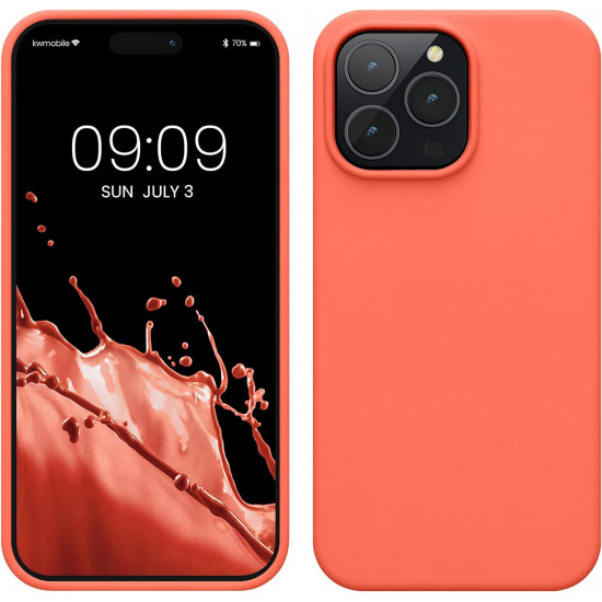KW iPhone 14 Pro Max Θήκη Σιλικόνης Rubberized TPU - Luminous Coral