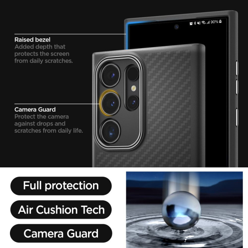 Spigen Samsung Galaxy S24 Ultra Enzo Aramid Mag Σκληρή Θήκη Aramid Fiber με MagSafe - Matte Black Spigen Samsung Galaxy S24 Ultra Enzo Aramid Mag Σκληρή Θήκη Aramid Fiber με MagSafe - Matte Black
