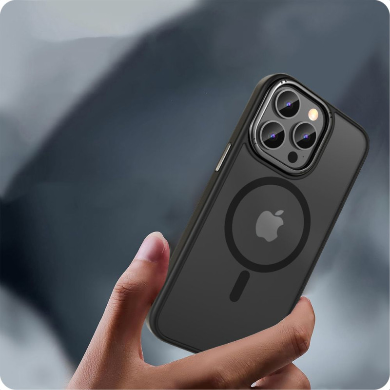 Tech-Protect iPhone 15 Pro MagMat 2 - Σκληρή Θήκη με Πλαίσιο Σιλικόνης και MagSafe - Matte Black / Ημιδιάφανη Tech-Protect iPhone 15 Pro MagMat 2 - Σκληρή Θήκη με Πλαίσιο Σιλικόνης και MagSafe - Matte Black / Ημιδιάφανη