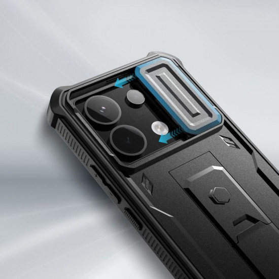 Tech-Protect Xiaomi Redmi Note 13 Pro 5G / Poco X6 5G Kevlar Cam+ Θήκη 360 Full Body με Προστασία για την Οθόνη και την Κάμερα και Stand - Black
