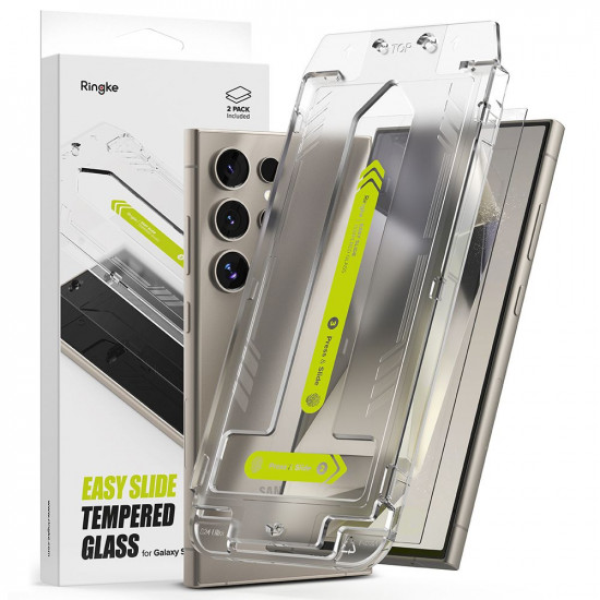 Ringke Samsung Galaxy S24 Ultra Easy Slide 2.5D 9H Case Friendly Αντιχαρακτικό Γυαλί Οθόνης - 2 Τεμάχια - Clear