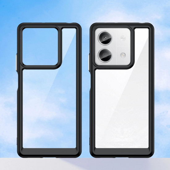 OEM Xiaomi Redmi Note 13 5G Outer Space Σκληρή Θήκη με Πλαίσιο Σιλικόνης - Black