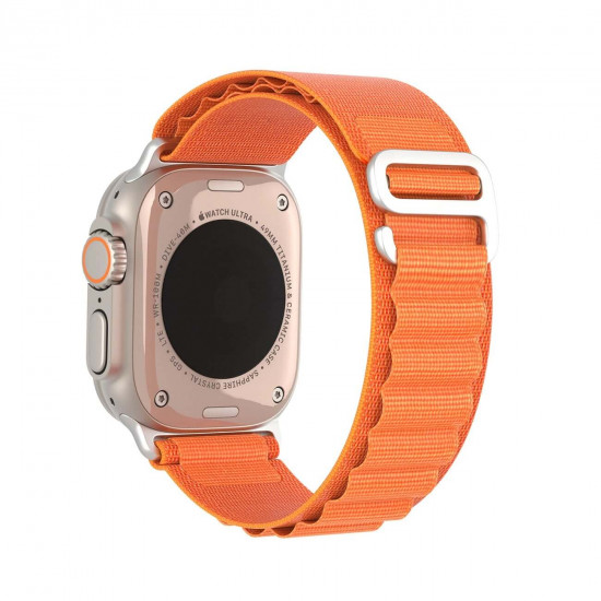 Dux Ducis Λουράκι Apple Watch 2 / 3 / 4 / 5 / 6 / 7 / 8 / 9 / SE - 38 / 40 / 41 mm GS Version Steel Buckle Sport Λουράκι από Νάυλον - Orange