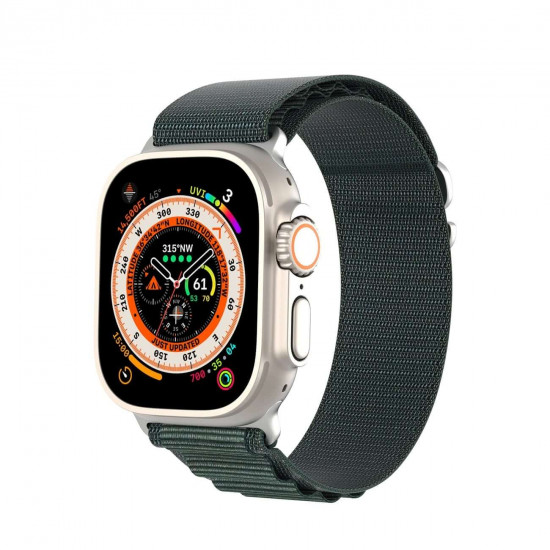 Dux Ducis Λουράκι Apple Watch 2 / 3 / 4 / 5 / 6 / 7 / 8 / 9 / SE / ULTRA / ULTRA 2 - 42 / 44 / 45 / 49 mm GS Version Steel Buckle Sport Λουράκι από Νάυλον - Green