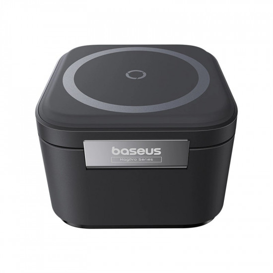 Baseus MagPro 2in1 Ασύρματος Φορτιστής MagSafe για Smartphones και Airpods με Ενσωματωμένο Καλώδιο USB-C - Black - BS-W531