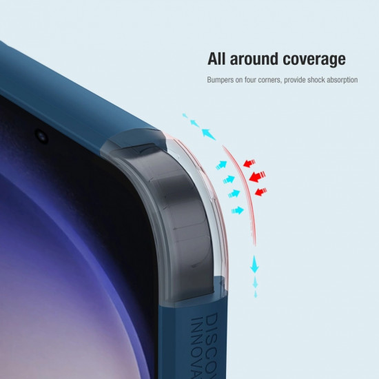 Nillkin Samsung Galaxy S24+ Super Frosted Shield Pro Σκληρή Θήκη με Πλαίσιο Σιλικόνης - Blue