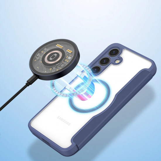Dux Ducis Samsung Galaxy S24+ Skin X Pro Magnetic Flip Case Θήκη Βιβλίο με MagSafe - Blue