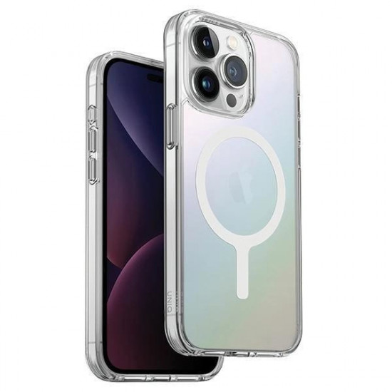 Uniq iPhone 15 Pro LifePro Xtreme Magclick Σκληρή Θήκη με Πλαίσιο Σιλικόνης και MagSafe - Opal / Iridescent