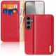Dux Ducis Samsung Galaxy S24+ Hivo Θήκη Πορτοφόλι Stand από Γνήσιο Δέρμα - Red