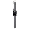 Karl Lagerfeld Λουράκι Apple Watch 2 / 3 / 4 / 5 / 6 / 7 / 8 / 9 / SE / ULTRA 1 / ULTRA 2 - 42 / 44 / 45 / 49 mm Saffiano Monogram από Συνθετικό Δέρμα - Silver - KLAWLSAKLHPG
