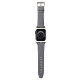 Karl Lagerfeld Λουράκι Apple Watch 2 / 3 / 4 / 5 / 6 / 7 / 8 / 9 / SE / ULTRA / ULTRA 2 - 42 / 44 / 45 / 49 mm Saffiano Monogram από Συνθετικό Δέρμα - Silver - KLAWLSAKLHPG