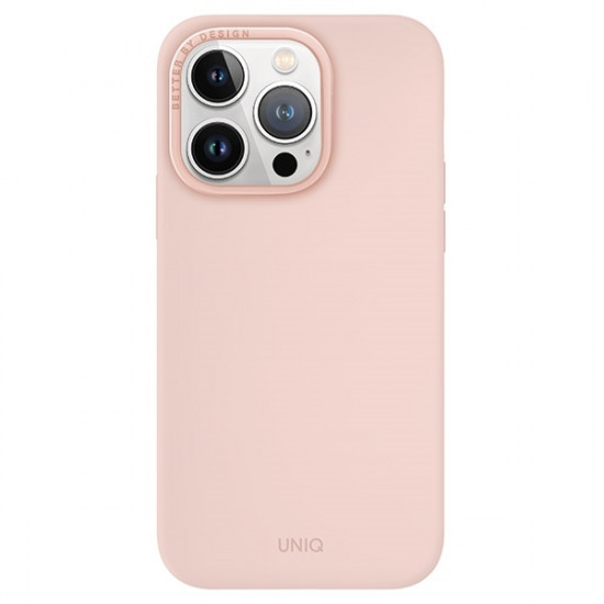 Uniq iPhone 15 Pro Lino Hue Magclick Θήκη Σιλικόνης με MagSafe - Blush Pink