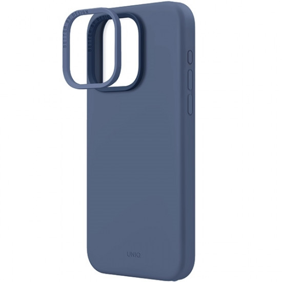 Uniq iPhone 15 Pro Max Lino Hue Magclick Θήκη Σιλικόνης με MagSafe - Navy Blue