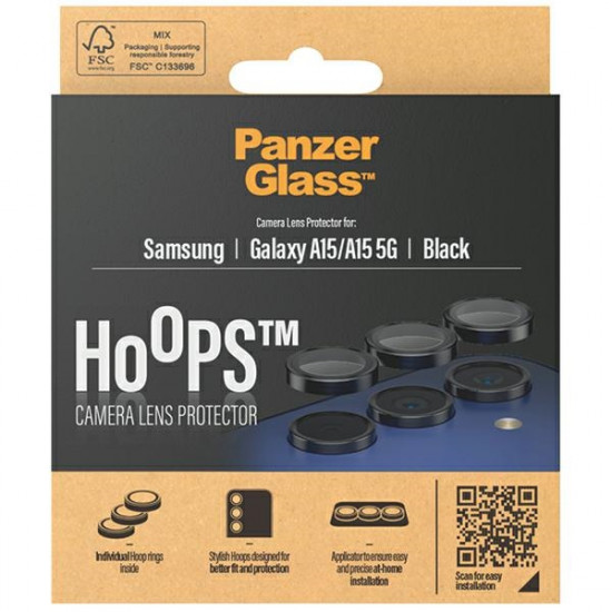 PanzerGlass Samsung Galaxy A15 4G / A15 5G Hoops Camera Lens Protector Αντιχαρακτικό Γυαλί για την Κάμερα - Black