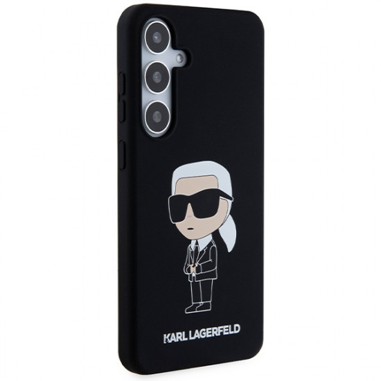Karl Lagerfeld Samsung Galaxy S24+ Silicone Ikonik Σκληρή Θήκη με Πλαίσιο Σιλικόνης - Black - KLHCS24MSNIKBCK