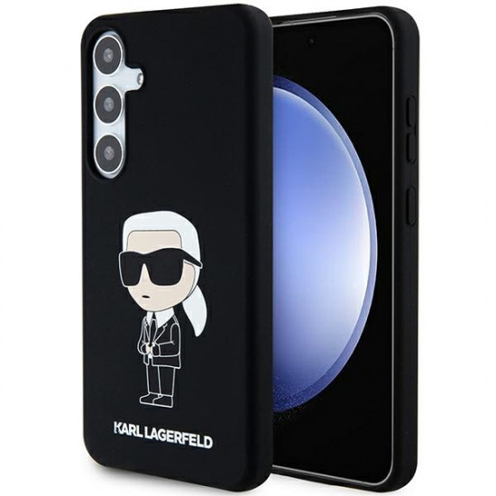 Karl Lagerfeld Samsung Galaxy S24+ Silicone Ikonik Σκληρή Θήκη με Πλαίσιο Σιλικόνης - Black - KLHCS24MSNIKBCK