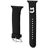 Karl Lagerfeld Λουράκι Apple Watch 2 / 3 / 4 / 5 / 6 / 7 / 8 / 9 / SE / ULTRA 1 / ULTRA 2 - 42 / 44 / 45 / 49 mm 3D Rubber Choupette Head Λουράκι Σιλικόνης - Black - KLAWLSLCNK